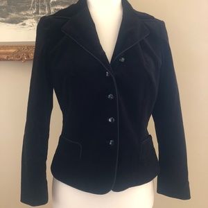 Halogen Black Velvet Blazer Women's Small